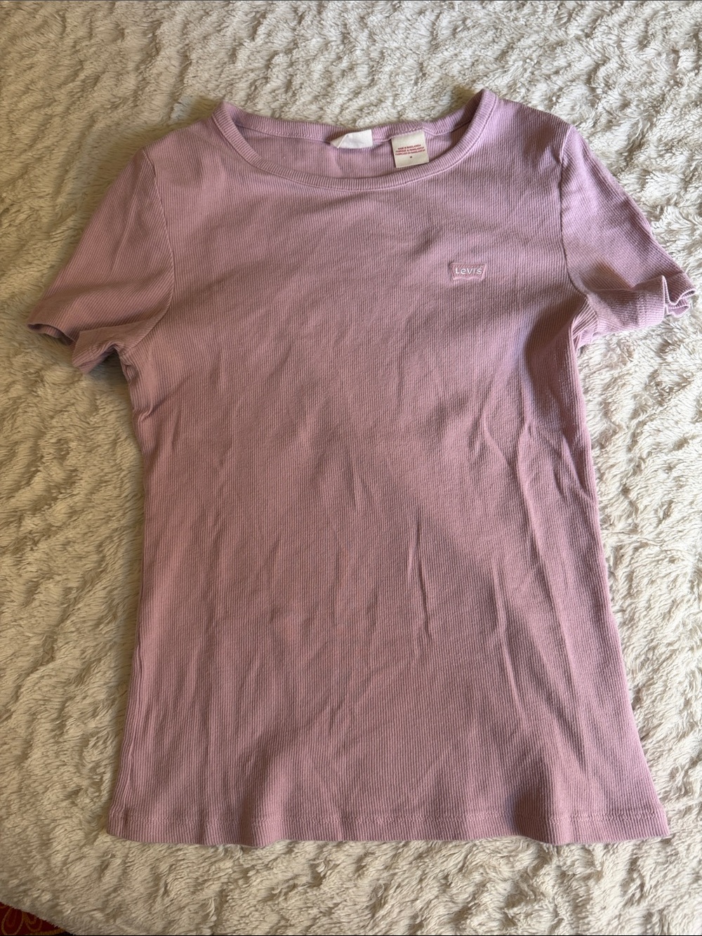 Levi's Lilac Ribbed Short Sleeve Tee